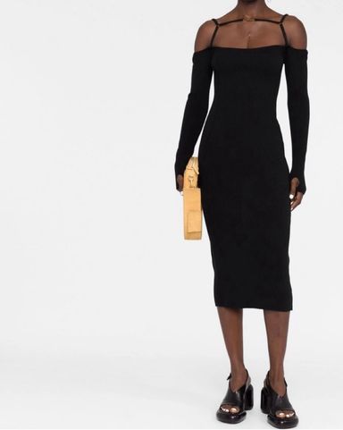 オールインワン・サロペット Jacquemus 'La Robe Peplo Courte' Dress JACQUEMUS La Robe Peplo Courte in Black | FWRD