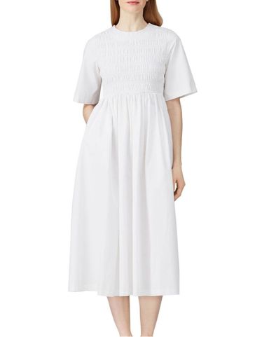【関税込み】Sandy Liang オフホワイト Pilton ミディアムドレス PILTON DRESS IN IVORY – SANDY LIANG