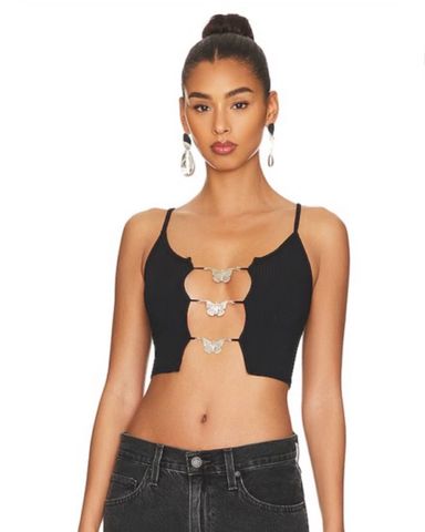 I AM GIA バタフライトップ　XS NAYDIA TOP - BLUE BUTTERFLY | I.AM.GIA