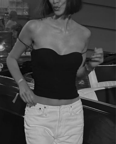 JACQUEMUS ブラック tops Black Le Chouchou 'Le Bandeau Pralu' Tank Top by JACQUEMUS