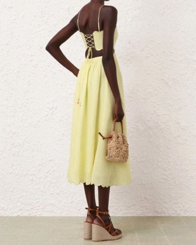 Zimmermann Yellow Scalloped Maxi Dress | Pickle