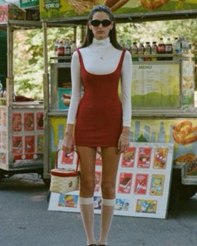 【関税込み】Mirror Palais レッド Lady Di ミニワンピース Mirror Palais The Lady Di Dress in Rouge | FWRD