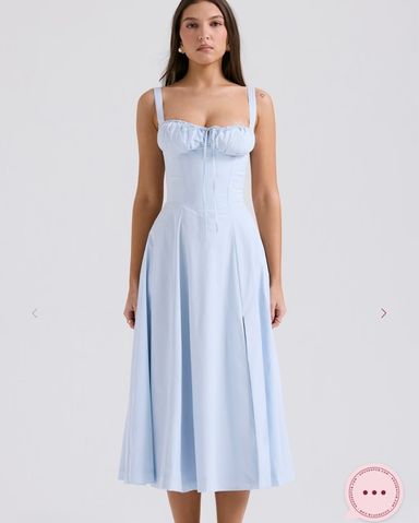 House of CB Carmen ワンピース Size S HOUSE OF CB Carmen Blue Cotton S Dress | Pickle
