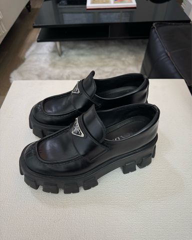 PRADA - プリントポニースリッパ LUXURY PRADA SLIP ON SHOES 4D2733 ZEBRA PRINT PONY FUR NEW