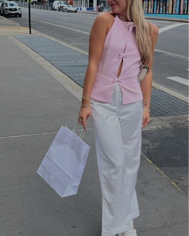 Zara Pink Bow Top | Pickle