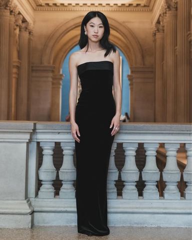 Effie Kats Monroe Black Velvet Gown (S) | Pickle