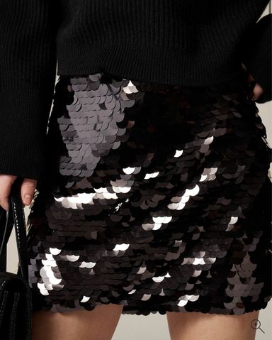 ミニスカート VIVETTA Women Mini Skirts VS2GO0085TE059 9000 BLACK Black Vivetta Sequin Mini Skirt | Pickle