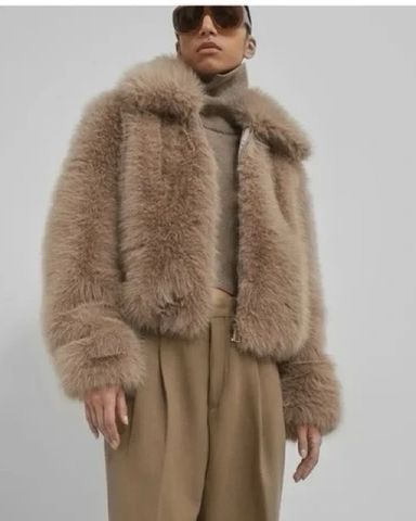 SUWBMHWE Mens Long Cardigan Faux Fur Coat Men, Mens Faux Fur