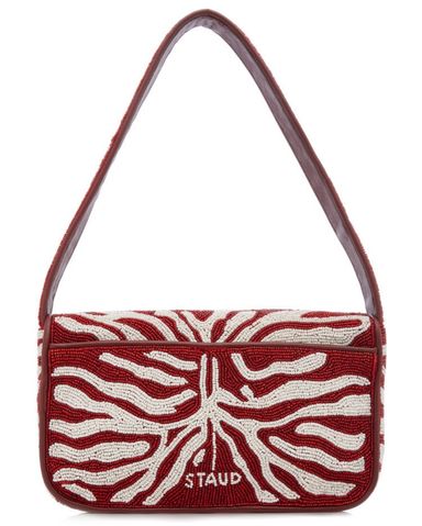 ハンドバッグ Campari Beaded Bag - Staud - Synthetic - Red CAMPARI BEADED BAG TOMATO