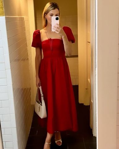 Reformation Marella Linen Dress | Pickle
