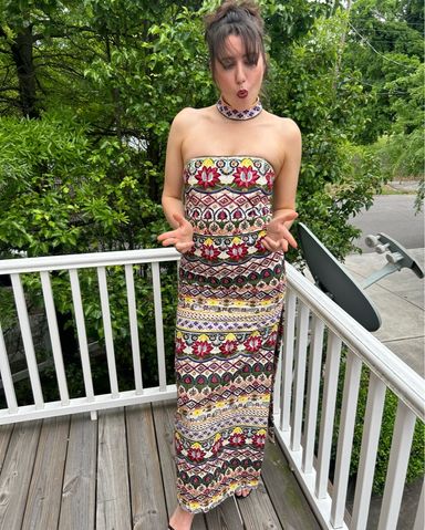 TORY BURCH Paisley Printed Strapless | Pickle