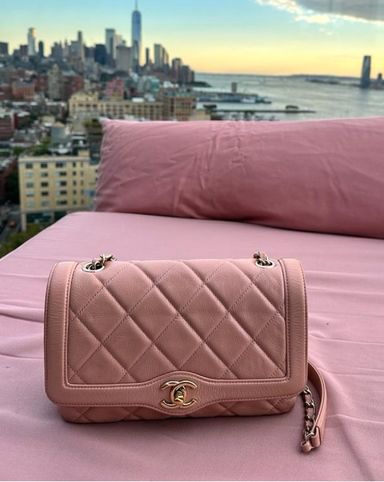 【ヴィンテージ】Rank:SS☆Chanel Pink GHW No28 weed Small Bag Chanel Nano Mini Shopping bag pink tweed GHW | Vintage-United