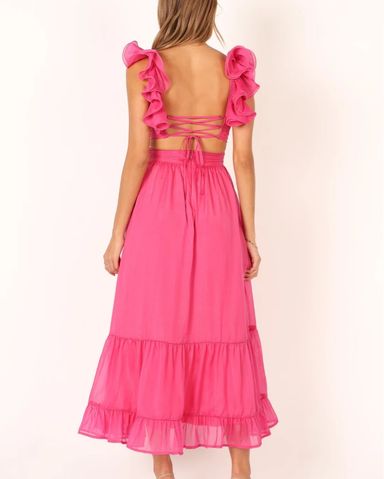 Felicia Ruffle Maxi Dress - Pink | Pickle