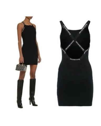 韓国商品/REST&RECREATION JERSEY MINI DRESS Current Mood Alien Heart Yin Yang Crochet Mini Dress - Multi