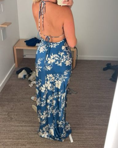 Blue Floral Reformation Dress | Pickle