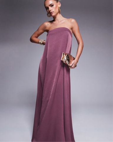 パーティードレス BHLDN Mia Strapless Satin Column Maxi Dress BHLDN Mia Strapless Satin Column Maxi Dress | Anthropologie