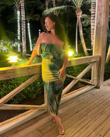 安心★関税込み★ZARA★TIE-DYE PRINT MIDI DRESS TIE DYE PRINT MIDI DRESS - Green / Ecru | ZARA United States