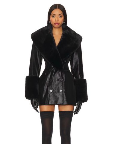 Faux Leather Coat | Pickle
