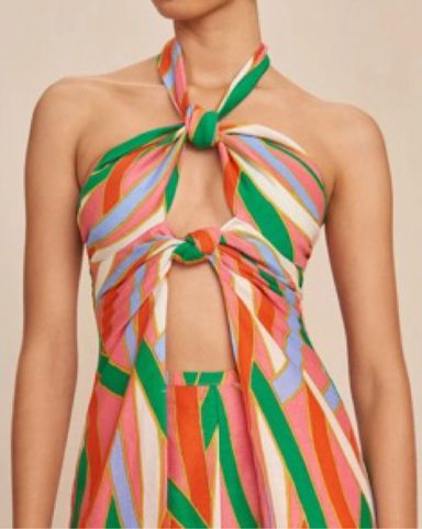 Striped Knit Scarf Top | Pickle