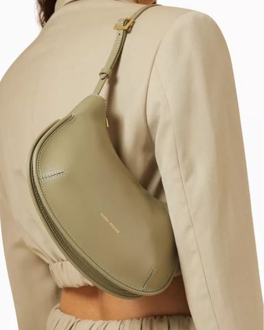 *STAUD* スエード＆パテントレザーショルダーバッグ Staud Suede Shoulder Bag | Pickle