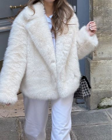 White Zara Fur Coat | Pickle