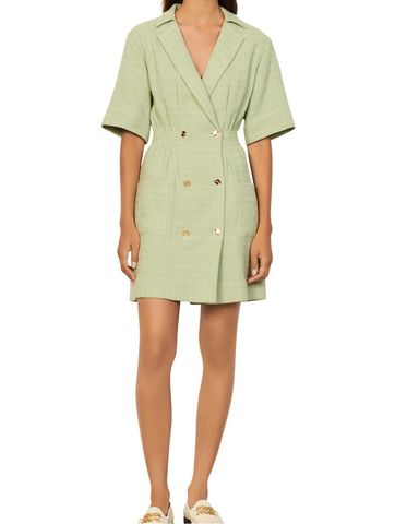 ワンピース Self Portrait Army Green Stretch Polyester Blend Mini Dress Self-portrait Army Green Stretch Polyester Blend Mini Dress