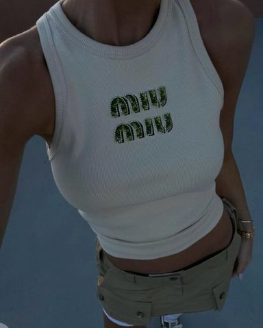 トップス miumiu archive meshedswitching top Miu Miu Top | Pickle