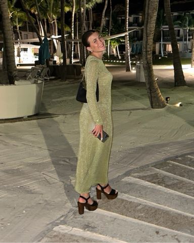 ZARA Green Textured Maxi Dress | Pickle