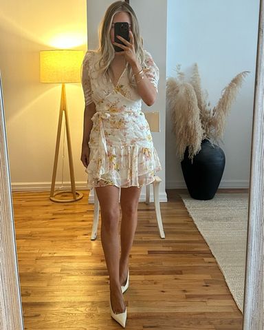 Zimmermann Devi Floral Plunge Mini Dress | Pickle