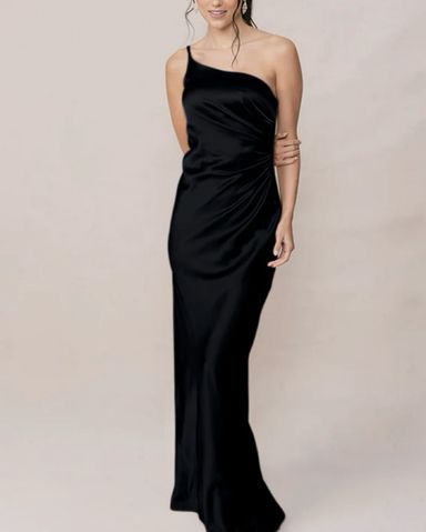 【関税・送料込】ALFRED DRESS | BLACK Alfred Sung Black Evening Dress Gown Pleated High Low, 10 | eBay