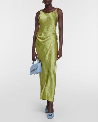 Acne Studios Satin Wrap Dress | Pickle