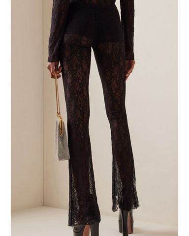 Acka original lace pants（black） Lace Flared Pants Black | Dynamite