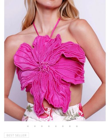 Women's Top - Floral Chiffon Tie Front Top | LOVESTITCH