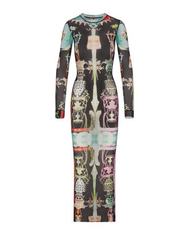 Skims Mesh Obsidian Longsleeve Dress | Pickle