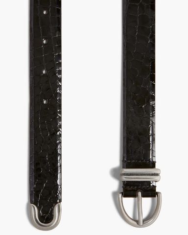 【KHAITE】スタッズ付きベニーベルト ブラックレザーとシルバー Benny Belt with Studs in Black Leather and Silver – KHAITE