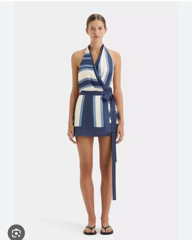 Enya Backless Mini Dress in Steel | Pickle
