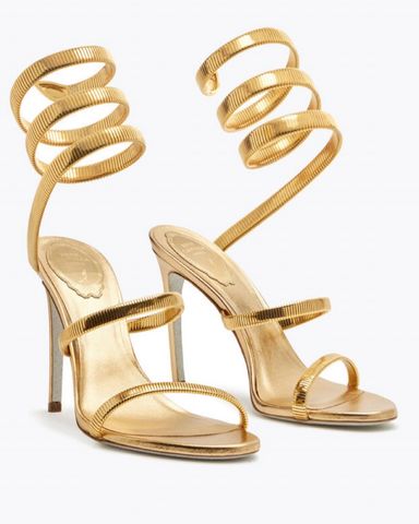 Jimmy Choo Gold Strappy Heels | Pickle