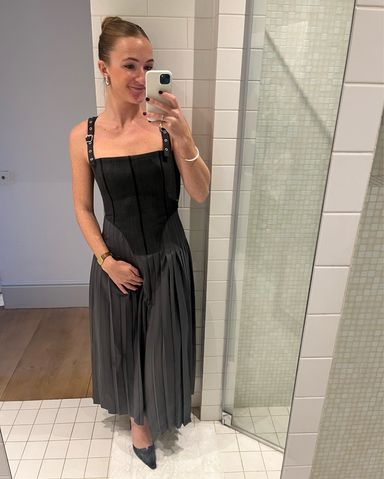 Pleated Bustier Dress | Pickle