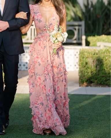 Pink Mac duggal Long Dress Ruffles | Pickle