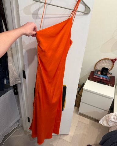 Orange Zara One-Shoulder Midi Dress | Pickle