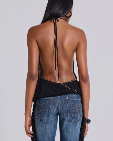 Jaded London イネス ブラック ヘンリートップス JADED LONDON】イネス ブラック ヘンリートップ *送料/関税込