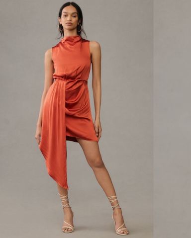 Siedres Red Draped Jersey Dress | Pickle