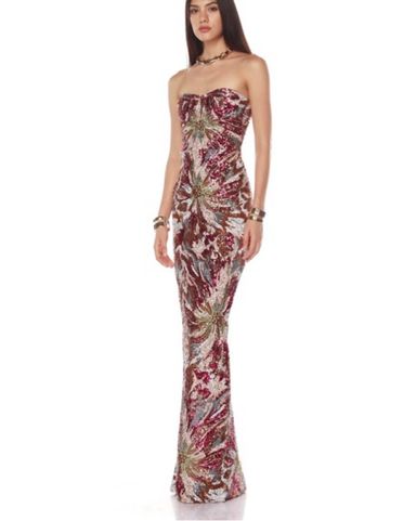 ワンピース Etro Floral Foliage Print Chenille Long Dress ETRO Ruffled floral-print silk-crepon maxi dress | NET-A-PORTER