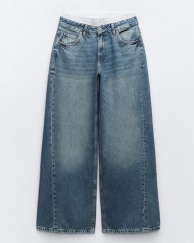 The Frankie Shop Hayla Contrast Denim | Pickle