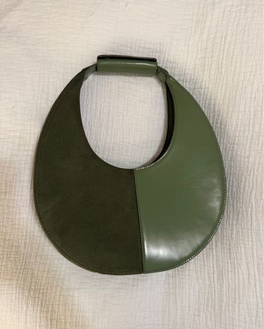 Staud Kenny Croc Bag In Pistachio | Pickle