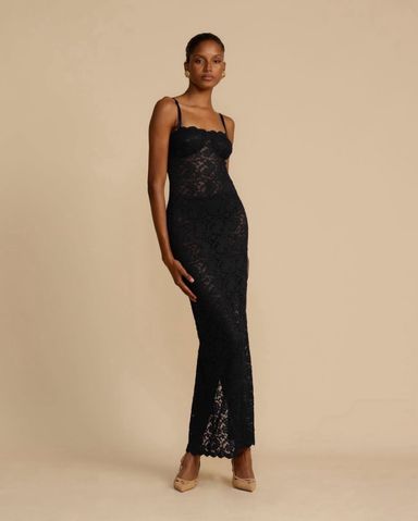 JOHANSEN THE LONG LACE POPPY DRESS | Pickle