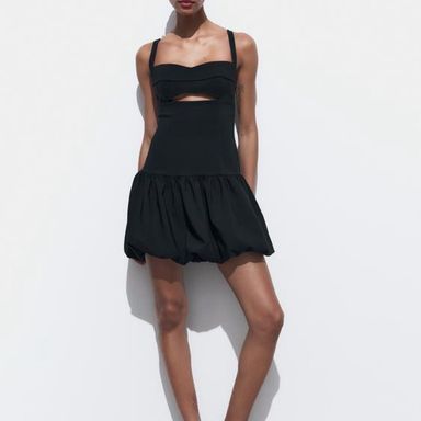 LEVAR ♥ Balloon-hem Mini Dress /追跡付 Zara Balloon Mini Dress | Pickle