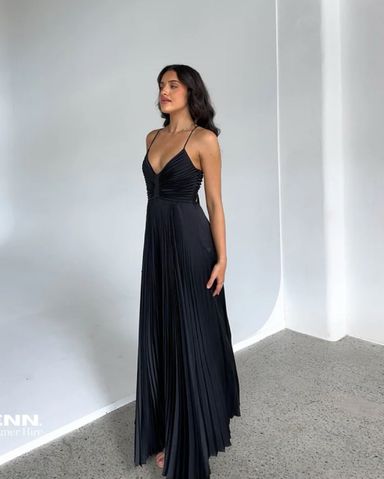 A.L.C. PLEATED MAXI MOIRA DRESS / GOWN | Pickle