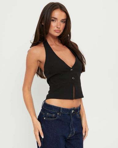 Tank Air Black Polo Baby Tee | Pickle