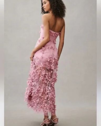パーティードレス Cascade Bare Pink Strapless Gown 演奏会ドレス・ステージドレスにお薦めピンクゴールドロング
